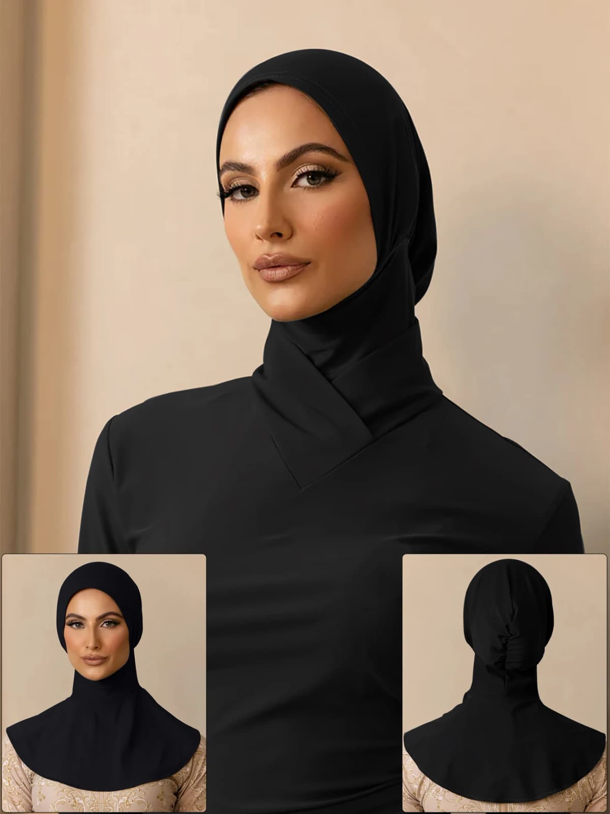 1PCS Fashion Headscarf for Modern Muslim Women Summer Bath Swim Hijab Swimming Instant Turban Women Extended Neck Design ﻿