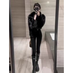 2026 Autumn Winter Women's New Motorcycle Wind Spice Girl Coat Short Fashion Jacket Female Leather Imitation Fox Fur Overwear