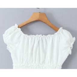 YENKYE French Style Sweet White Shirts For Beautiful Girls Front Button Vintage Puff Sleeve Slim Holiday Summer Tops 2026