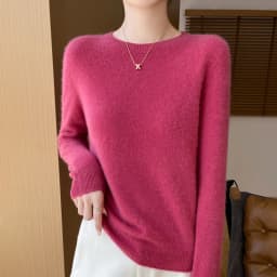 2025 autumn and winter new pullover wool sweater women's 100% pure wool sweater round-neck thickened cashmere undershirt