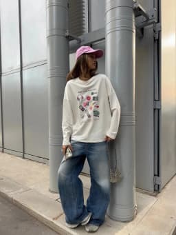 100% Cotton Women's New O-neck Long Sleeve T - Shirt Soft Fabric Oversized Trendy Knot Front Spring Autumn Fashion Printed Tops
