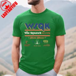 WSQK THE SQUAWK 94.5 Shirt Vintage Radio Tee Scifi Tshirt Graphic T Shirts Aesthetic Clothes Cotton Short Sleeve Unisex T-shirt
