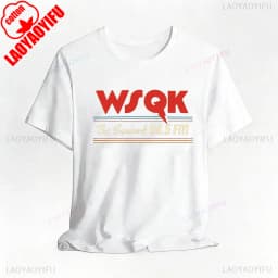 WSQK THE SQUAWK 94.5 Shirt Vintage Radio Tee Scifi Tshirt Graphic T Shirts Aesthetic Clothes Cotton Short Sleeve Unisex T-shirt