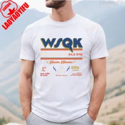WSQK THE SQUAWK 94.5 Shirt Vintage Radio Tee Scifi Tshirt Graphic T Shirts Aesthetic Clothes Cotton Short Sleeve Unisex T-shirt