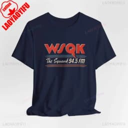 WSQK THE SQUAWK 94.5 Shirt Vintage Radio Tee Scifi Tshirt Graphic T Shirts Aesthetic Clothes Cotton Short Sleeve Unisex T-shirt