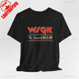 WSQK THE SQUAWK 94.5 Shirt Vintage Radio Tee Scifi Tshirt Graphic T Shirts Aesthetic Clothes Cotton Short Sleeve Unisex T-shirt