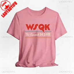 WSQK THE SQUAWK 94.5 Shirt Vintage Radio Tee Scifi Tshirt Graphic T Shirts Aesthetic Clothes Cotton Short Sleeve Unisex T-shirt