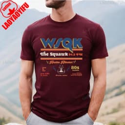WSQK THE SQUAWK 94.5 Shirt Vintage Radio Tee Scifi Tshirt Graphic T Shirts Aesthetic Clothes Cotton Short Sleeve Unisex T-shirt