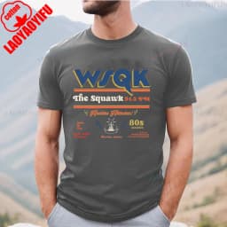 WSQK THE SQUAWK 94.5 Shirt Vintage Radio Tee Scifi Tshirt Graphic T Shirts Aesthetic Clothes Cotton Short Sleeve Unisex T-shirt