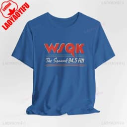 WSQK THE SQUAWK 94.5 Shirt Vintage Radio Tee Scifi Tshirt Graphic T Shirts Aesthetic Clothes Cotton Short Sleeve Unisex T-shirt