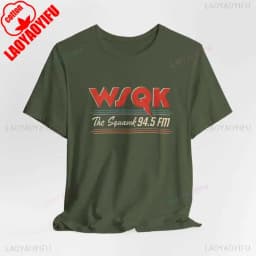WSQK THE SQUAWK 94.5 Shirt Vintage Radio Tee Scifi Tshirt Graphic T Shirts Aesthetic Clothes Cotton Short Sleeve Unisex T-shirt