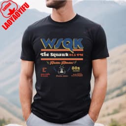 WSQK THE SQUAWK 94.5 Shirt Vintage Radio Tee Scifi Tshirt Graphic T Shirts Aesthetic Clothes Cotton Short Sleeve Unisex T-shirt