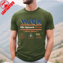 WSQK THE SQUAWK 94.5 Shirt Vintage Radio Tee Scifi Tshirt Graphic T Shirts Aesthetic Clothes Cotton Short Sleeve Unisex T-shirt
