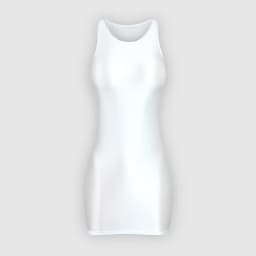 Women's Shiny Smooth Sleeveless Tank Top Round Neck Slim Fit Hip Warp Dress One-Step Tight Sheath Skirt Glossy Solid Color MJINM