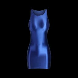 Women's Shiny Smooth Sleeveless Tank Top Round Neck Slim Fit Hip Warp Dress One-Step Tight Sheath Skirt Glossy Solid Color MJINM