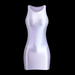 Women's Shiny Smooth Sleeveless Tank Top Round Neck Slim Fit Hip Warp Dress One-Step Tight Sheath Skirt Glossy Solid Color MJINM