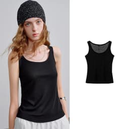 TOYOUTH Women Wool Tank Top 2026 Spring New Nude-Feel Mask-Inspired Fitted Crop Base Layer