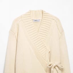 Fashion Casual Knitted Double-Breasted Jacket Women's Wrap Knit Cardigan Belt Shawl Collar Openwork Cuffs Oversized Sweater LS3K