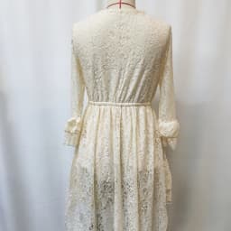 Sexy Women's V Neck Hollow Evening Long Dress Retro Boho Lace Jacquard Spring Autumn Long Sleeve Ruffle Maxi Dresses Vestidos