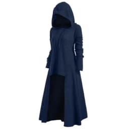 Women's Plus Size Irregular Long Dress Hooded Casual Loose Elastic Solid Color Jacket Coat