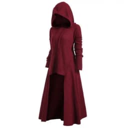 Women's Plus Size Irregular Long Dress Hooded Casual Loose Elastic Solid Color Jacket Coat