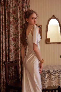 Lacemade Original Pearl White Dress Summer Spaghetti Lace-up Long Trumpet Skirt Romantic Fishbone Knit Slim Dress Vestidos