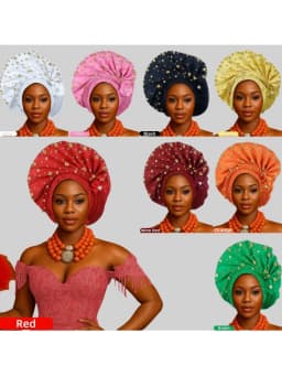 Glitter Full Body Pleated Turban Cap for Women 2025 Lady Head Wraps Muslim Headscarf Hat Turbante Mujer African Headpiece