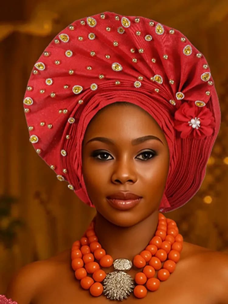 Glitter Full Body Pleated Turban Cap for Women 2025 Lady Head Wraps Muslim Headscarf Hat Turbante Mujer African Headpiece