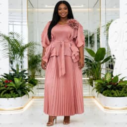 Miyake Loose Irregular Lace-up Two-piece Set Temperament Casual Pleated Women's African Suit 2026 New