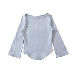 Spring 2026 Women Solid Long Sleeve Casual T Shirt Short Tops