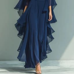 Elegant Crew Neck Blouse Shirts & High Waist Pants Set Woman 2 Piece Solid Chiffon Ruffle Outfit 2026 Spring Summer Office Suits