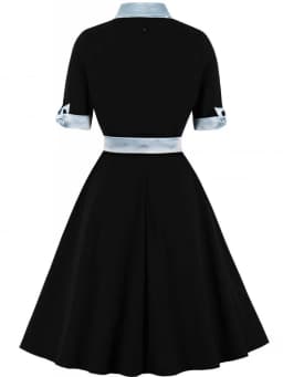 Plus Size Women Pin Up Casual Party Dress 2026 Summer Short Sleeve Retro Robe 60s 50s Vintage Rockabilly Swing Dress Vestidos