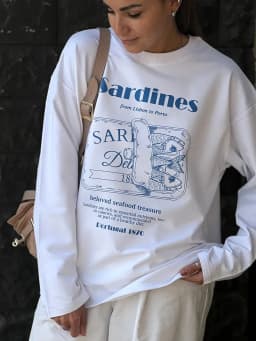 2026 Spring Autumn new Fashion Small Fresh Women's Print T-shirt Versatile Commuter 100% Cotton Long-sleeved Top