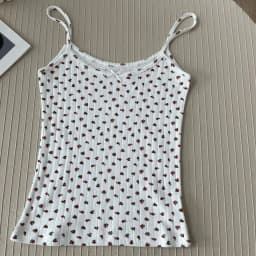 Floral Print Slim Cotton Camisole Women Summer Simple Streetwear Sleeveless Vests Female Cute Sweet Preppy Style Tank Tops Y2K