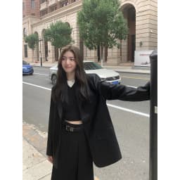 Women's Fashion Blazer Style Leather Jacket Black PU Leather Coat Spring Autumn New Loose Elegant High-end Blazer