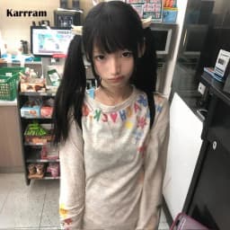 Karrram Japanese Y2k Letter Print T-shirt Vintage Harajuku Thin Knitted Tops 2000s Style Colorful Graffiti Knit T Shirt American