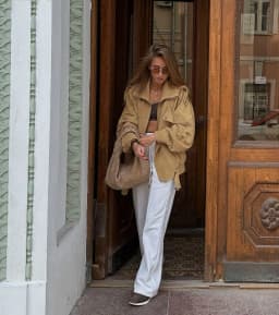Women's Vintage Khaki Suede Jacket, Oversized Stand Collar Moto Coat with Belt & Buckle Detail, Fall Streetwear