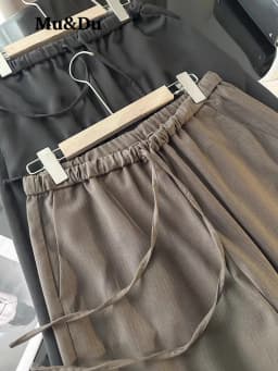 Women Wide Leg Pants Casual Summer Solid Elastic Waist Elegant Loose Pants Spring Summer Female Trousers