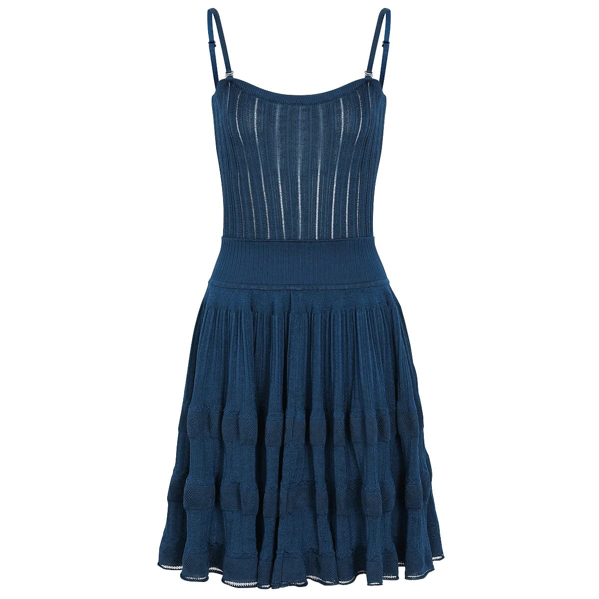 2679 High-quality Summer New Fashionable Knitted Elastic Popular Hollow Out Sexy Waist Slimming Suspender Women's Dress