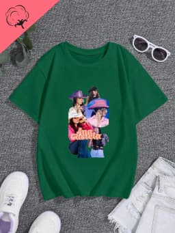 Famous Singer Ana Castela Classic Poster Print Women's Fashion T-shirt, Everyday Casual Cotton T-shirt, Women's Pop Shirt