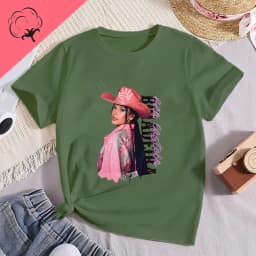 Famous Singer Ana Castela Classic Poster Print Women's Fashion T-shirt, Everyday Casual Cotton T-shirt, Women's Pop Shirt