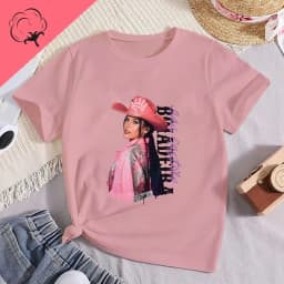 Famous Singer Ana Castela Classic Poster Print Women's Fashion T-shirt, Everyday Casual Cotton T-shirt, Women's Pop Shirt