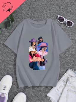 Famous Singer Ana Castela Classic Poster Print Women's Fashion T-shirt, Everyday Casual Cotton T-shirt, Women's Pop Shirt