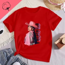 Famous Singer Ana Castela Classic Poster Print Women's Fashion T-shirt, Everyday Casual Cotton T-shirt, Women's Pop Shirt