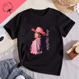 Famous Singer Ana Castela Classic Poster Print Women's Fashion T-shirt, Everyday Casual Cotton T-shirt, Women's Pop Shirt