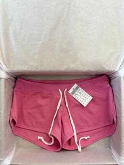 New Rose Pink Cotton Short Pant Women Casual Elastic High Waist Casual SweatShorts Sweet Vintage Cute Y2K Drawstring Bottoms