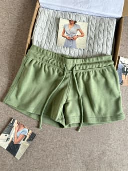 New Rose Pink Cotton Short Pant Women Casual Elastic High Waist Casual SweatShorts Sweet Vintage Cute Y2K Drawstring Bottoms