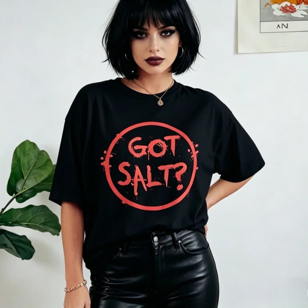 Supernatural Got Salt T-shirt Winchester Tee Science Fiction TV Series SPN Fans Casual Shirt Men Women Fashion Cotton Tee Tops