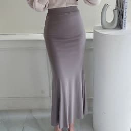 Elegant Summer Long Skirts Women Fashion High Waist Elastic Korean Y2k Clothes Casual Slim Ladies Mid Length Pink Black Skirt