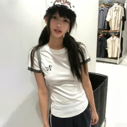 Karrram Japanese Y2k Puppy Embroidered T-shirt Vintage Harajuku Short Sleeve White T Shirt 2000s Style Cutecore Patchwork Tops